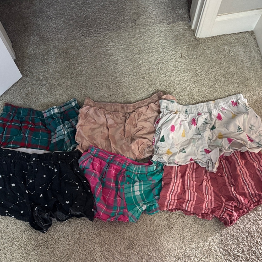 6 pairs of closie pj shorts